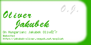 oliver jakubek business card